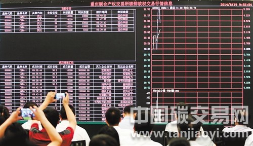 重慶碳排放權交易正式開市，不足半小時內迅速達成16筆交易
